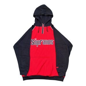 Vintage The Sopranos Hoodie Mens XL HBO Promotional Cast Exclusive Red Black